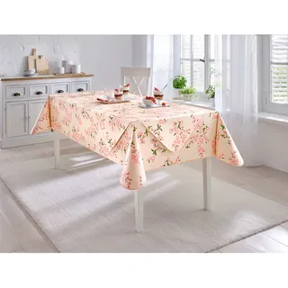 Tischdecke Gr. 4, rosa (rosé), B:130cm L:220cm, Tischdecken, Tischdecke