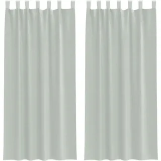 vidaXL Voile Vorhänge mit Schlaufen 2 Stk. Hellgrau 140x245 cm