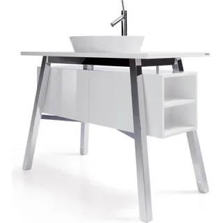 Duravit Aufsatzbecken CAPE COD ohne Überlauf, mit Armatureninsel, Ø 480 mm, 1 Hahnloch weiß - Weiß