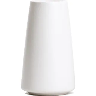 Keramikvase – Blumenvase Weiß, 15cm Minimalistischer Moderne Pampasgras Vase, Bauernhaus Tischregal Boho Deko, passend für Wohnzimmer, Schlafzimmer, Küche, Bürotisch (Reines Weiß, klein)