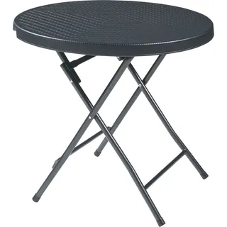 [en.casa] Mark Klapptisch Ø 80 x 74 cm Schwarz