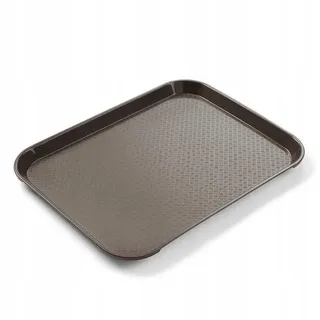 HENDI Serviertablett, AmberBox, Tablett, temperaturbeständig bis 80 °C, Fastfood, Klein, 265x345x(H) 20mm, Polypropylen, braun