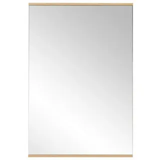 Dieter Knoll Wandspiegel , Glas , Eiche , massiv , rechteckig , 56x82x1.5 cm , Made in Germany , in verschiedenen Größen erhältlich, senkrecht montierbar , Spiegel, Wandspiegel