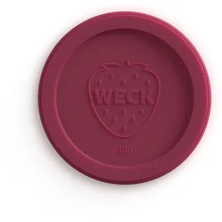 Weck Frischhaltedeckel 3er Set, Zubehör für Einweckgläser, Einmachgläser und Gläser, Deckel für Vorrats- und Einmachgläser (Beere, Ø 100mm)