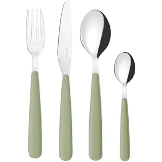 Guzzini - POP Besteckset mit 24 Stück - Salbeigrün - 127500176