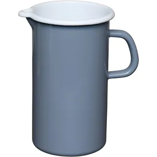 Riess, 0836-065, Emaille Krug, 10cm Durchmesser, 1.5L Inhalt, Pure Grey, LBH 16,3x11,3x19cm, Schnabelkrug, Schnabeltopf, Milchkanne