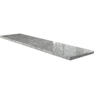Fensterbank Sino Grau-Weiß 101 cm x 20 cm x 2 cm mit Wasserrille