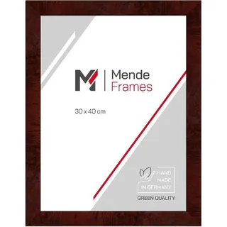 Holzrahmen MendeFrames H14D, Dekor "Wurzel dunkel", 40x50 cm, mit Kunstglas - Schwarz