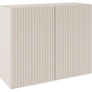 Selsey Sunds – Sideboard mit geriffelten Lamellenfronten, 2-türig, Kaschmirbeige, 100 cm - Beige