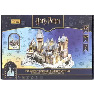 EXPLORA - Leuchtende Burg Hogwarts - Offizielle Harry Potter Lizenz - 3D Puzzles - 540312-202 Teile - Kein Kleber oder Schere - Baukasten - Geschenk - Modell - Ab 8 Jahren