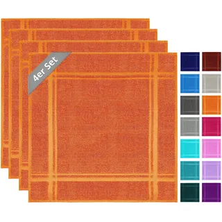 Lashuma Küchenhandtuch, London Frottee Geschirrtücher 50x50 cm Orange - Clementin