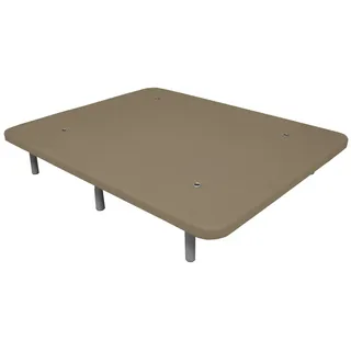 DUÉRMETE ONLINE - Super verstärkt, 3D-Polsterung, hohe Stabilität mit 5 Querstangen und 6 Metallbeine mit 27 cm, 90 x 190, Beige