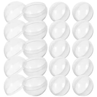 Healifty 100 Stück Plastikkugeln zum Befüllen von Weihnachtskugeln, transparente Acryl-Bastelkugeln, Plastik-Lottokugel zum Krallen, Kaugummiautomaten-Eier, Spielzeug für die Gaming-Party, 2,8 cm