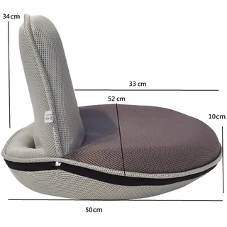 Mobili Rebecca Meditationstuhl, Grau, Relax, Schlafzimmer Wohnzimmer, Sessel, Relaxsessel