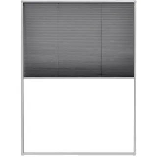 Insektenschutz-Plissee für Fenster Aluminium 60 x 80 cm - Schwarz, Weiß