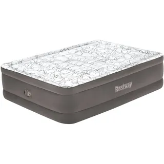 BESTWAY Bestway® TriTech® Doppelluftbett Fashion FlockTM mit integrierter Elektropumpe 203 x 152 x 56 cm - Braun