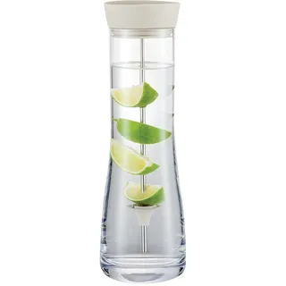 blomus Wasserkaraffe -Driwa- | Glaskaraffe mit Deckel-Ausgießer & Fruchtspieß | 1L | Farbe Moonbeam