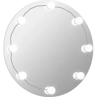 Wandspiegel mit LED-Beleuchtung Rund Glas - Silber