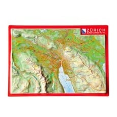 Georelief 3D Reliefpostkarte Zürich - One Size