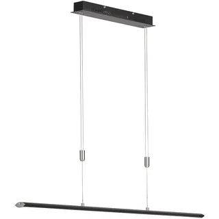 Fischer & Honsel Pendelleuchte Beat TW 1x LED 25,0 Watt, sandschwarz, 3 Stufen CCT, höhenverstellbar, stufenlos dimmbar, 60546, 85 x 8 x 160 cm (LxBxH), 2800 lm, 2700 K / 3350 K / 4000 K