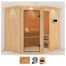 Bild von Sauna »Frigga 2«, (Set), 9-kW-Ofen mit externer Steuerung beige