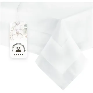 ZOLLNER Tischdecke 130 x 280 cm Weiß