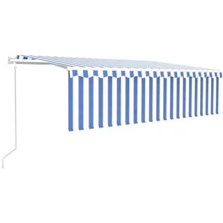 vidaXL Markise 5 x 3 m blau/weiß