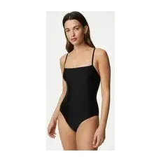 Womens M&S Collection Square Neck Swimsuit - Black, Black - 14-REG