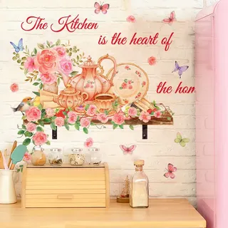 HGDESIGN® Wandtattoo Wandaufkleber der Koch Gerichte Wandsticker Wanddeko für Küche Esszimmer (C)