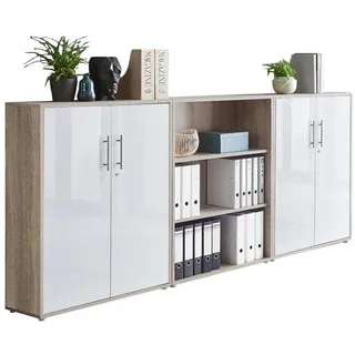 BMG Möbel Office Edition Aktenschrank 253,2 x 113,6 x 33,0 cm weiß