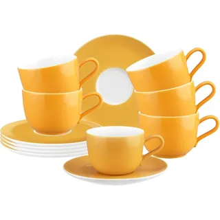 SELTMANN WEIDEN Kaffeetasse mit Untertasse 0,26 l Orange 6 St.
