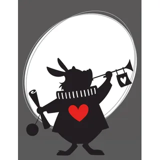 Komar Wandbild Alice Rabbit 50 x 70 cm