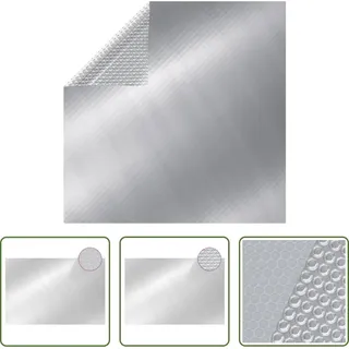 The Living Store Rechteckige Poolabdeckung 600x400 cm PE Silbern - Silber