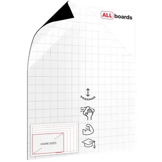 ALLboards magnetische Whiteboardfolie Kariert kariert 80,0 x 95,0 cm, 1 St.