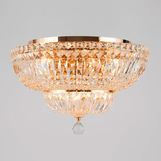 Maytoni Deckenleuchte Basfor, goldfarben, Kristall, & 46 cm CE, gleichmäßige Lichtverteilung, Lampen Leuchten, Innenbeleuchtung, Kronleuchter