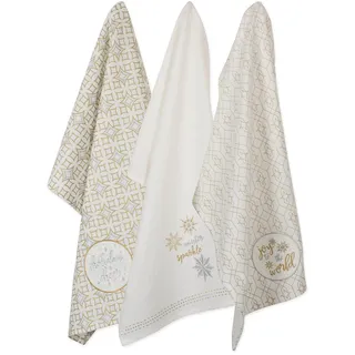 DII Weihnachts-Geschirrtücher, dekorativ, metallisch, für den Urlaub, 45,7 x 71,1 cm, glitzernd, 2 Stück