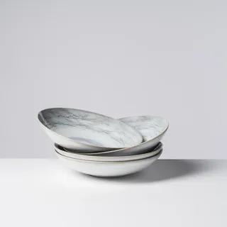 gipfelstück Tiefer See Suppenteller 22 cm grau/weiß