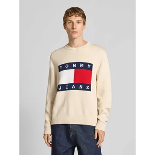 Tommy Hilfiger Regular Fit Strickpullover aus reiner Baumwolle, Offwhite Melange, M