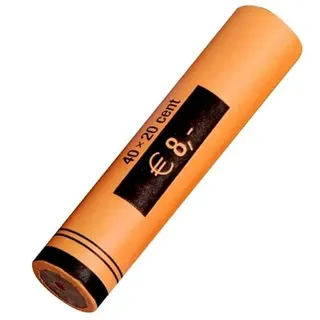 RESKAL 96 Stück Münzröhren für 0,20 Euro-Münzen, Papier