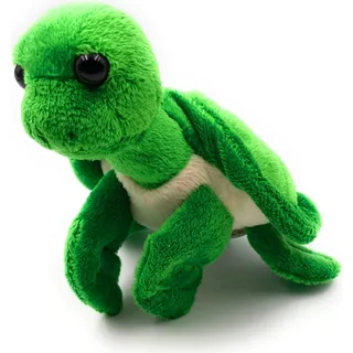 Onwomania Plüschtier Stofftier Kuscheltier Schildkröte Kriechtier Meeresschildkröte L 15 cm Grün - Grün