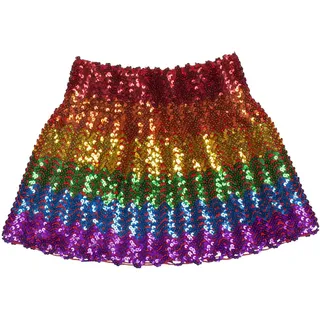 Boland - Mini Rock mit Pailletten, Einheitsgröße für Erwachsene, dehnbarer Gummibund, Disco, Kostüm, Karneval, Mottoparty