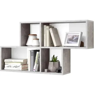 FMD Wandregal Nora 100 x 53 x 19,5 cm Grau