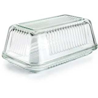 Ibili - Vintage-Butterdose aus Glas, 17 x 10,3 x 7 cm