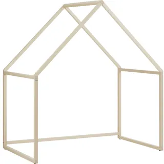 Hausbett PAIDI "Little House aus Buche Massivholz, pflegeleicht, langlebig", beige (buche natur), B:97cm H:170cm L:158cm, Betten, Hausbett, Vielseitig nutzbar - Spielhaus, Leseecke, Kaufladen