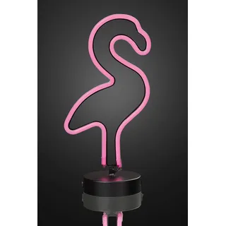 hellum 522976 LED Flamingo pink Lampe Leuchte Deko 111 LED ́s Indoor Nachtlicht Sihoulette