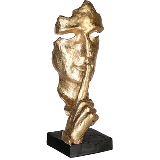 Casablanca by Gilde Dekofigur Skulptur Silence Poly - goldfarben - Höhe 39 cm,