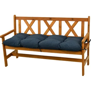 AMPO Bankauflage Bankkissen Sitzkissen Polser für Gartenbank Hollywoodschaukel 140 cm - Dunkelblau