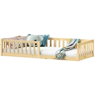 Idimex Kinderbett Gustavo 90 x 200 cm Kiefer massiv natur beige