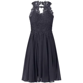 APART Fashion Damen Spitze Cocktailkleid, ärmelloses Partykleid, knielanges Chiffonkleid, Rückenausschnitt, bequemes Abendkleid, Elegantes Hochzeitskleid & Sommerpartykleid