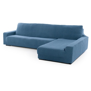 SOFASKINS® super elastischer Chaise Longue überzug, Sofabezug rechte Lange Armlehne, Sofa überzug atmungsaktiv, bequem und langlebig, Kompatible Abmessungen des Sofas (210-340 cm), Farbe himmelblau